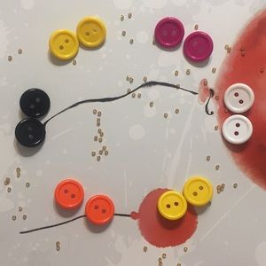 Buttons Vintage Earrings multiple colors